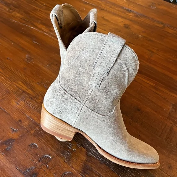 Tecovas - The Lucy - Cowboy Boots / Booties Gray Suede - 7.5 B - Picture 7 of 9